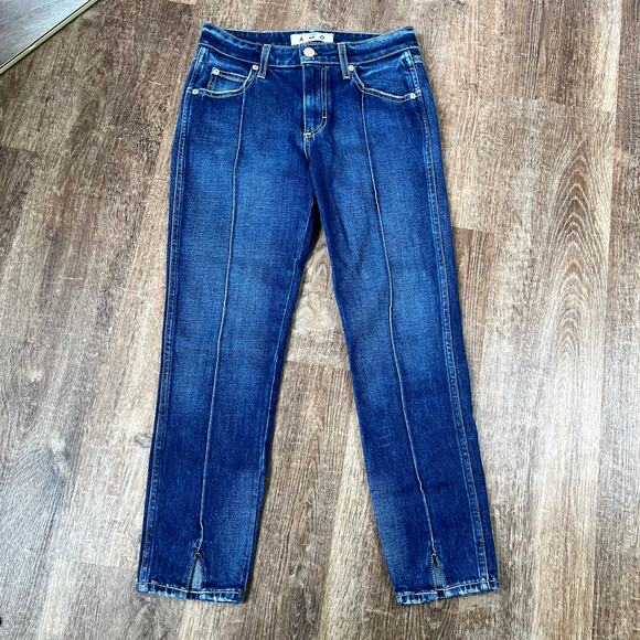 AMO Pixie Jeans Mid rise slim fit cropped jeans - Picture 2 of 5